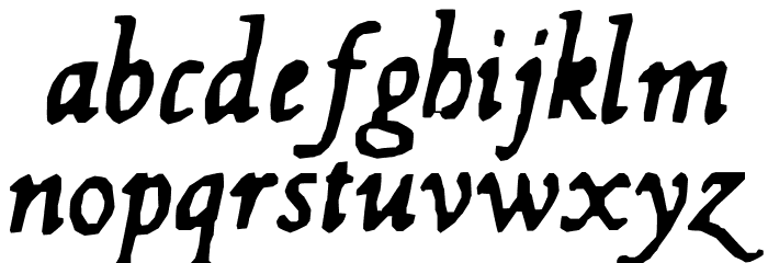 Hultog Italic Font LOWERCASE