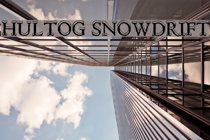 Hultog Snowdrift Font examples