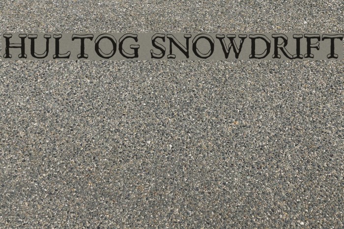 Hultog Snowdrift Font examples