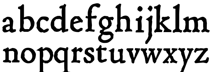 Hultog Font LOWERCASE