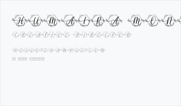 Humaira Monogram Business Card