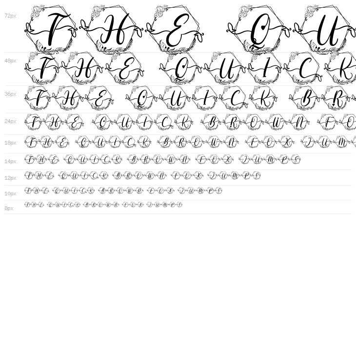 Humaira Monogram Waterfall