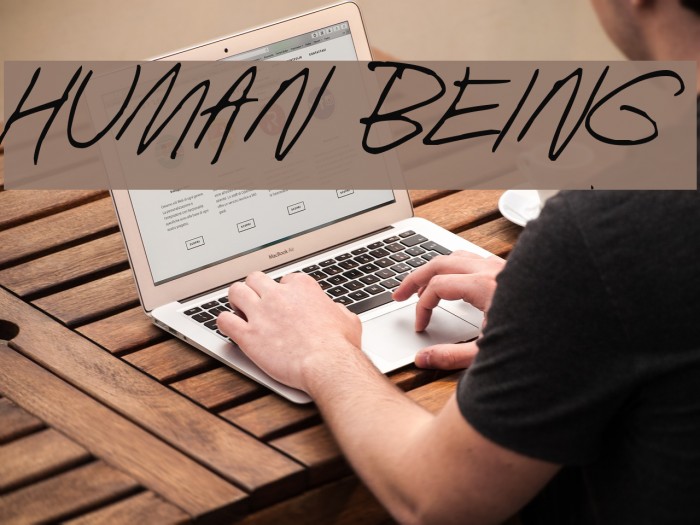 Human Being Font examples
