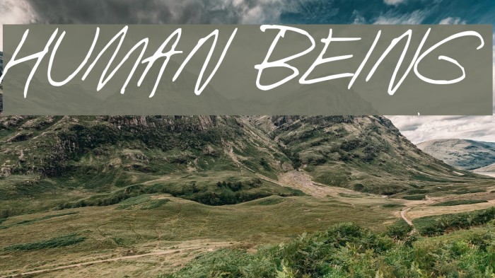 Human Being Font examples