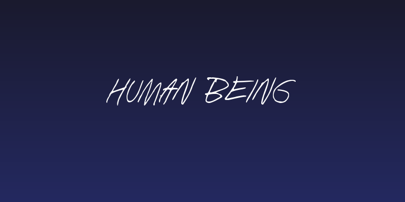 Human Being Social Header