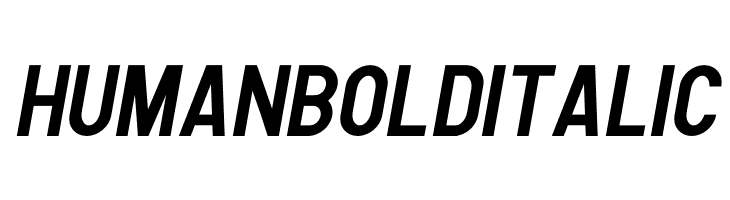 Human Bold Italic  フリーフォントのダウンロード