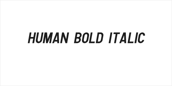 Human Bold Italic Logo