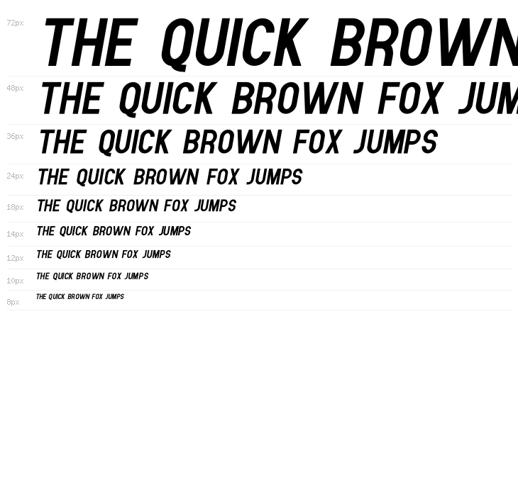 Human Bold Italic Waterfall
