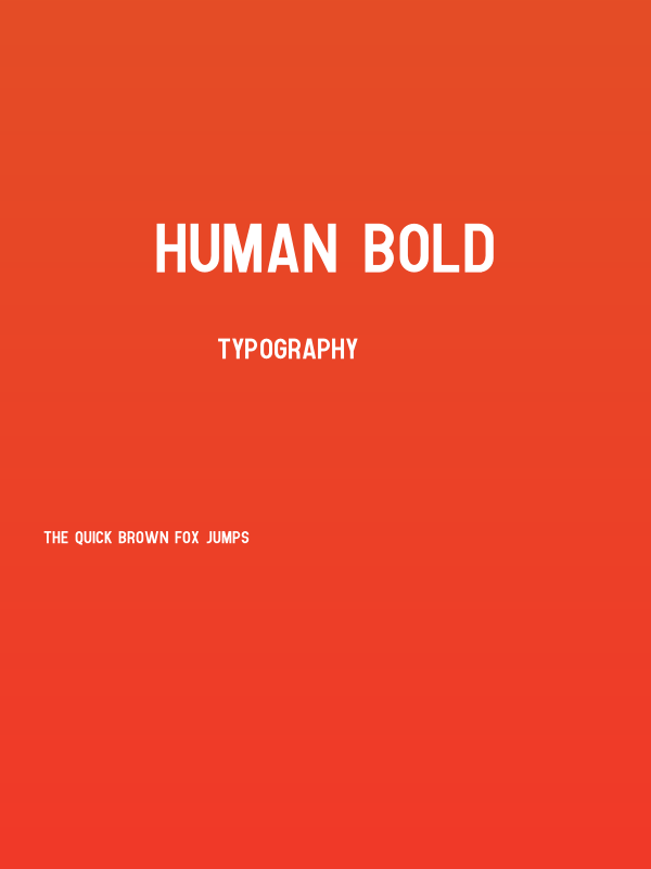Human Bold Poster