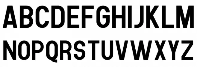 Human Bold Schriftart Kleinbuchstaben