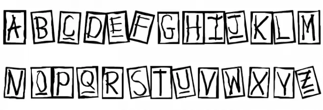 Human Brown Eye Schriftart Groß