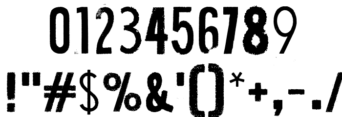 Human Error Echo Font OTHER CHARS