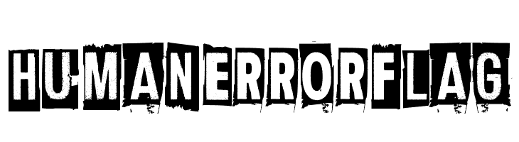 Human Error Flag  Free Fonts Download