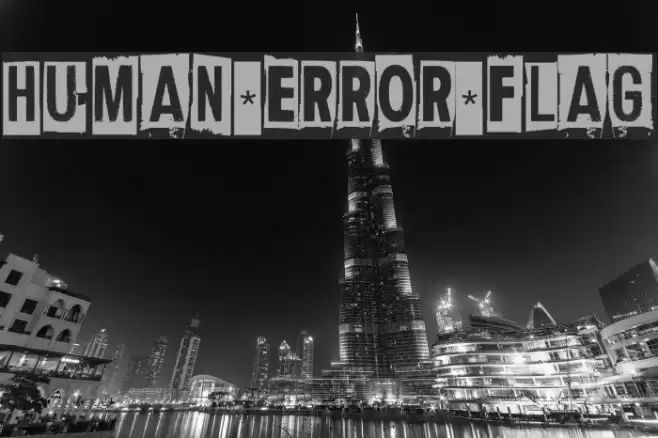 Human Error Flag Font examples