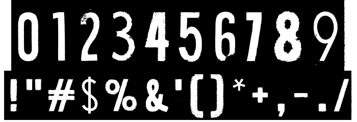 Human Error Grim Font OTHER CHARS