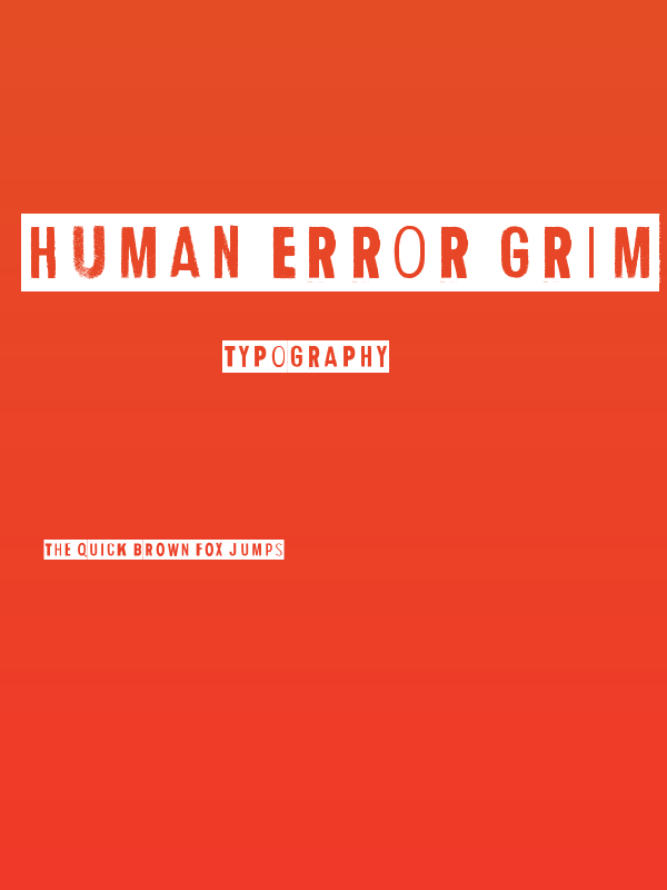 Human Error Grim Poster