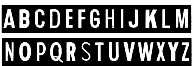 Human Error Grim خط أحرف صغيرة