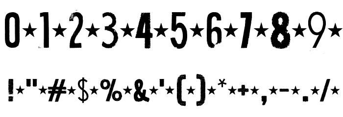 Human Error Star Font OTHER CHARS