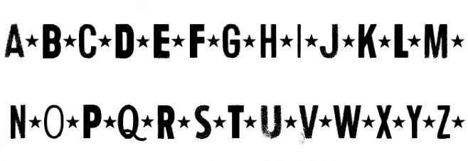 Human Error Star フォント 大文字