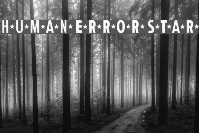 Human Error Star Font examples