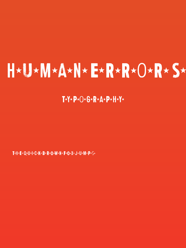 Human Error Star Poster