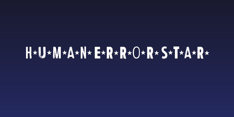 Human Error Star Social Header