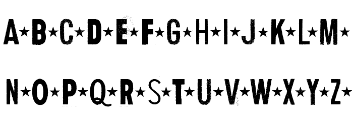 Human Error Star Font LOWERCASE