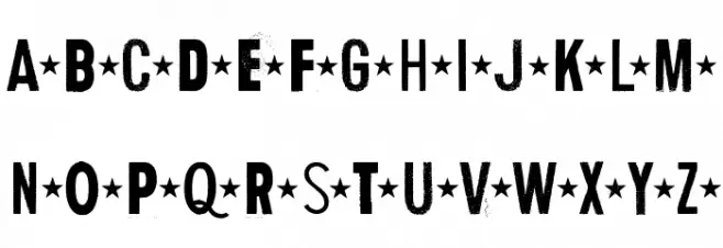 Human Error Star Font LOWERCASE