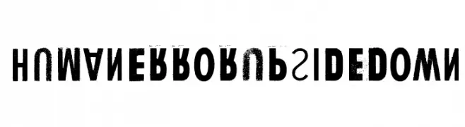 Human Error Upside Down  Free Fonts Download