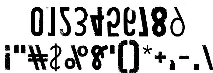 Human Error Upside Down Font OTHER CHARS