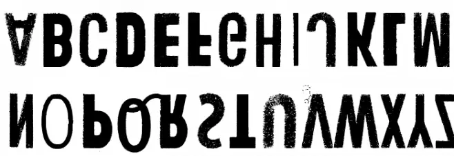 Human Error Upside Down フォント 大文字