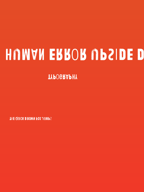 Human Error Upside Down Poster
