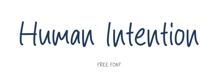 Human Intention  フリーフォントのダウンロード
