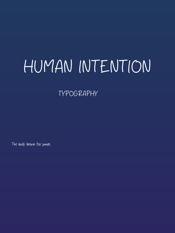 Human Intention Poster