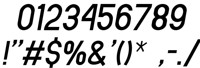 Human Italic Font OTHER CHARS