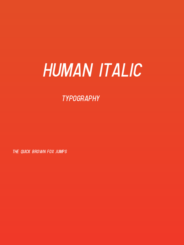 Human Italic Poster