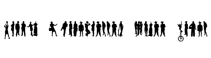 Human Silhouettes Free Eight  Frei Schriftart Herunterladen