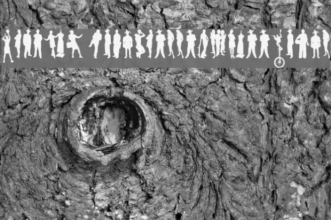 Human Silhouettes Free Eight Font examples