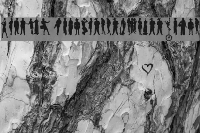 Human Silhouettes Free Eight Font examples