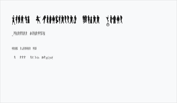 Human Silhouettes Free Eight Business Card