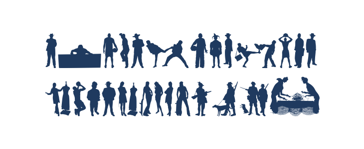 Human Silhouettes Free Eight Lowercase