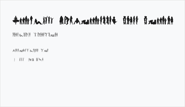 Human Silhouettes Free Four Business Card