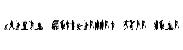 Human Silhouettes Free Nine  Descarca Fonturi Gratis