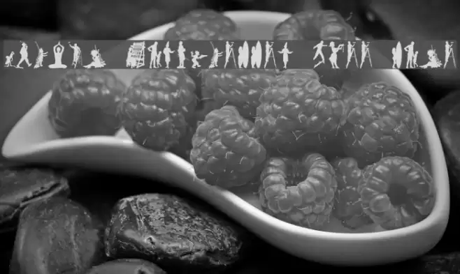 Human Silhouettes Free Nine Font examples