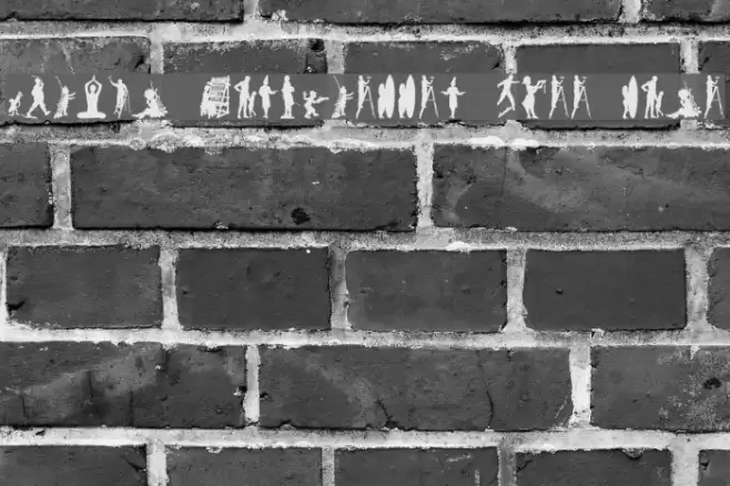 Human Silhouettes Free Nine Font examples