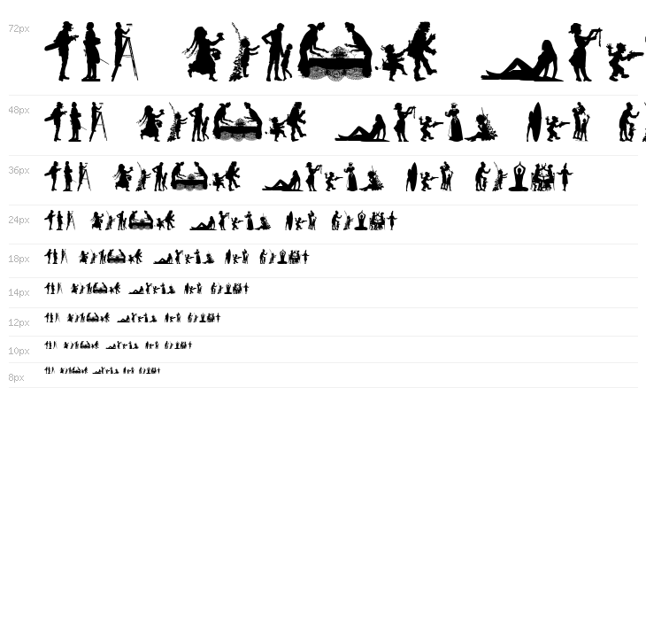 Human Silhouettes Free Nine Waterfall