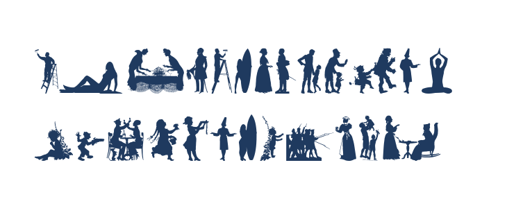 Human Silhouettes Free Nine Lowercase
