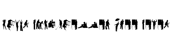 Human Silhouettes Free Seven  नि: शुल्क फ़ॉन्ट्स डाउनलोड