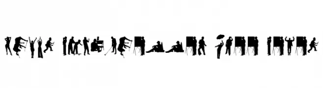 Human Silhouettes Free Seven  تنزيل الخطوط