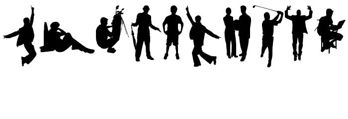 Human Silhouettes Free Seven Font OTHER CHARS